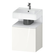 Duravit Meuble sous-lavabo Qatego 49x42x64,5 cm, 1 tiroir, tiroir gauche, blanc mat/blanc brillant-1