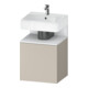 Duravit Meuble sous lavabo Qatego 49x42x64,5 cm, 1 tiroir, tiroir gauche, blanc mat/taupe mat-1