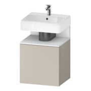 Duravit Meuble sous lavabo Qatego 49x42x64,5 cm, 1 tiroir, tiroir gauche, blanc mat/taupe mat-1