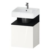 Duravit Meuble sous-lavabo Qatego 49x42x64,5 cm, 1 tiroir, tiroir gauche, blanc œuf/blanc brillant-1