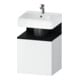 Duravit Meuble sous lavabo Qatego 49x42x64,5 cm, 1 tiroir, tiroir gauche, blanc œuf/blanc mat-1