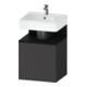 Duravit Meuble sous-lavabo Qatego 49x42x64,5 cm, 1 tiroir, tiroir gauche, blanc œuf/gris graphite mat-1