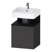 Duravit Meuble sous-lavabo Qatego 49x42x64,5 cm, 1 tiroir, tiroir gauche, blanc œuf/gris graphite mat-1