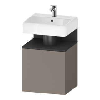 Duravit Meuble sous lavabo Qatego 49x42x64,5 cm, 1 tiroir, tiroir gauche, graphite m/bas ma