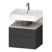 Duravit Meuble sous lavabo Qatego 59x47x59 cm, 1 porte, niche intégrée-1