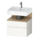 Duravit Meuble sous-lavabo Qatego 59x47x59 cm, blanc, 1 porte, 1 tiroir-1