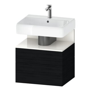 Duravit Meuble sous lavabo Qatego 59x47x59 cm, blanc, 1 porte, avec niche
