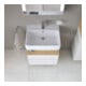 Duravit Meuble sous lavabo Qatego 59x47x59 cm, blanc, 1 porte, avec poignée