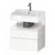 Duravit Meuble sous-lavabo Qatego 59x47x59 cm, blanc brillant, 1 tiroir, 1 coulissant-1