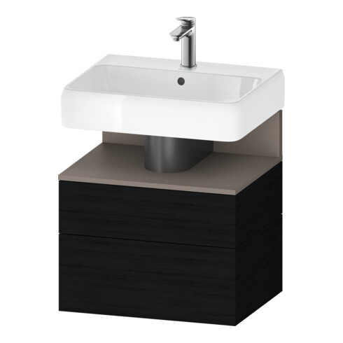 Duravit Meuble sous lavabo Qatego 59x47x59 cm, blanc mat, 1 porte, 1 tiroir