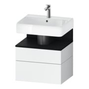 Duravit Meuble sous lavabo Qatego 59x47x59 cm, blanc mat, 1 porte, 1 tiroir-1