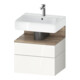 Duravit Meuble sous-lavabo Qatego 59x47x59 cm, blanc mat, 1 porte, avec niche-1
