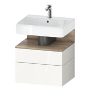 Duravit Meuble sous-lavabo Qatego 59x47x59 cm, blanc mat, 1 porte, avec niche-1