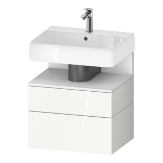 Duravit Meuble sous-lavabo Qatego 59x47x59 cm, blanc mat, 1 porte, avec niches