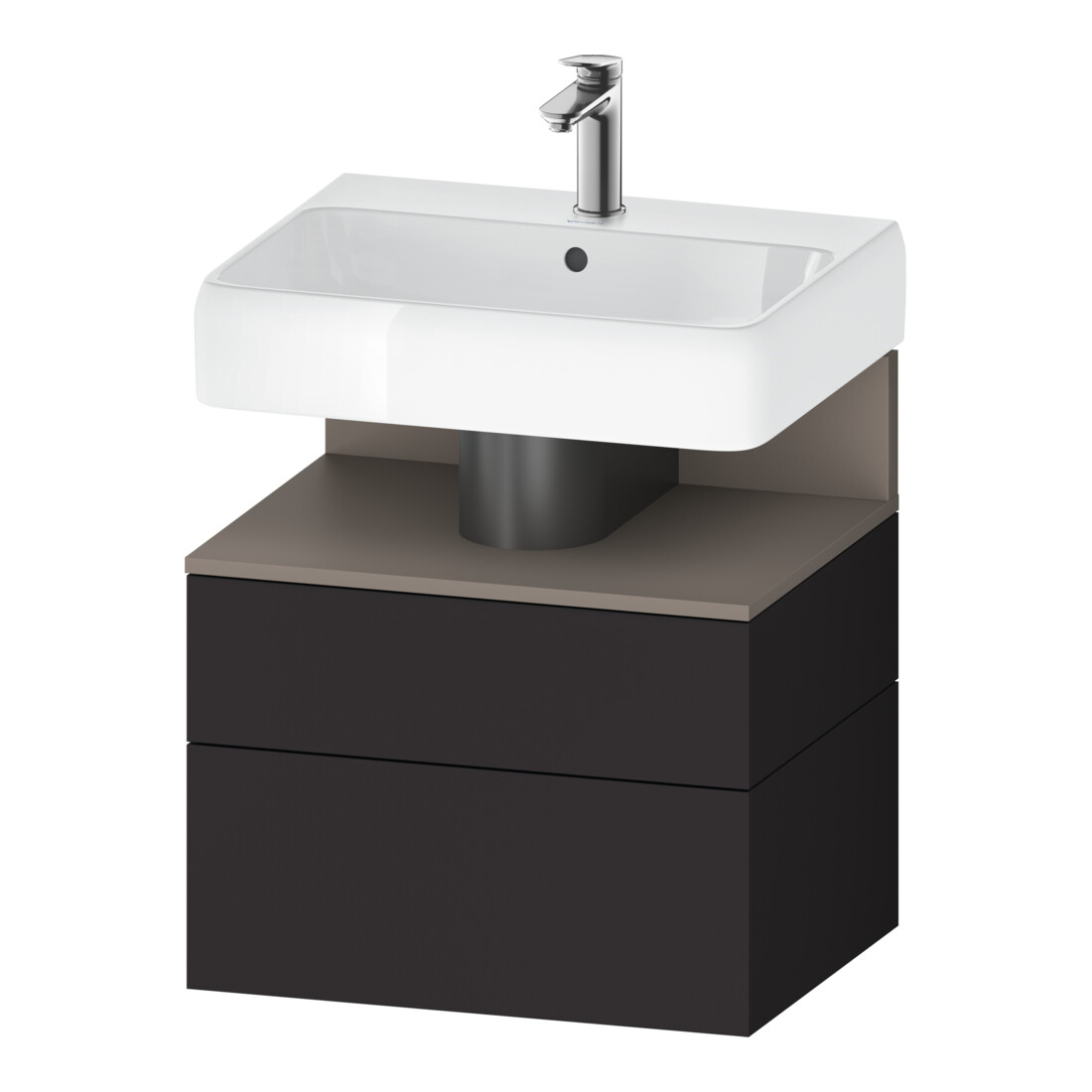 Duravit Meuble sous-lavabo Qatego 59x47x59 cm, blanc mat, 1 porte, avec poignée