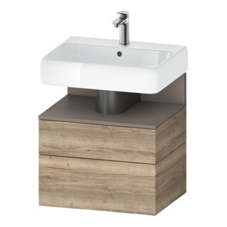 Duravit Meuble sous-lavabo Qatego 59x47x59 cm, blanc mat, 1 porte, avec poignée B