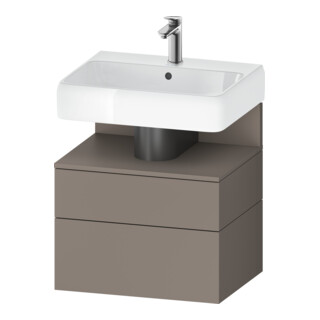 Duravit Meuble sous lavabo Qatego 59x47x59 cm, blanc mat, 1 tiroir, avec niche