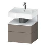 Duravit Meuble sous-lavabo Qatego 59x47x59 cm, blanc mat/brillant, 1 tiroir, avec niche-1