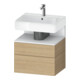 Duravit Meuble sous-lavabo Qatego 59x47x59 cm, blanc mat/éclat N, 1 porte, 1 tiroir-1