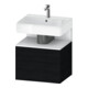 Duravit Meuble sous-lavabo Qatego 59x47x59 cm, blanc mat/effet soie, 1 porte, 1 tiroir-1