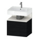 Duravit Meuble sous lavabo Qatego 59x47x59 cm, blanc mat/essence, 1 porte, avec niche-1