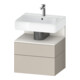 Duravit Meuble sous-lavabo Qatego 59x47x59 cm, blanc mat/ta mat, 1 porte, 1 tiroir-1