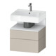 Duravit Meuble sous-lavabo Qatego 59x47x59 cm, blanc mat/ta mat, 1 porte, avec niche-1