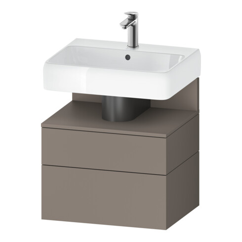 Duravit Meuble sous lavabo Qatego 59x47x59 cm, chêne, 1 tiroir, 1 coulissant