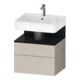 Duravit Meuble sous lavabo Qatego 59x47x59 cm, E blanc/taupe m, 1 porte, 1 tiroir-1