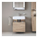 Duravit Meuble sous lavabo Qatego 59x47x59 cm, E ma, 1 porte, avec niche-2