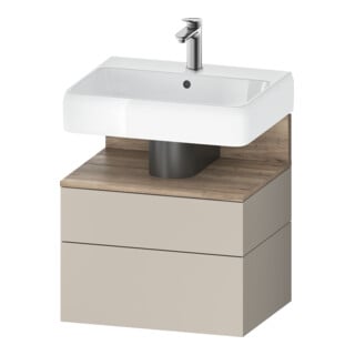 Duravit Meuble sous-lavabo Qatego 59x47x59 cm, E Ma/t m, 1 porte, 1 tiroir