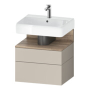 Duravit Meuble sous-lavabo Qatego 59x47x59 cm, E Ma/t m, 1 porte, 1 tiroir-1