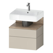 Duravit Meuble sous-lavabo Qatego 59x47x59 cm, E Ma/t m, 1 porte, avec niche