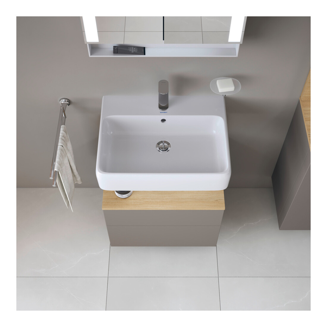 Duravit Meuble sous-lavabo Qatego 59x47x59 cm, E na/b m, 1 porte, m Nischenb