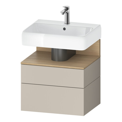 Duravit Meuble sous-lavabo Qatego 59x47x59 cm, E na/tau m, 1 porte, 1 tiroir