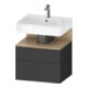 Duravit Meuble sous-lavabo Qatego 59x47x59 cm, gris, 1 porte, 1 tiroir-1