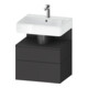 Duravit Meuble sous lavabo Qatego 59x47x59 cm, gris, 1 porte, pour niche-1
