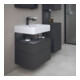 Duravit Meuble sous lavabo Qatego 59x47x59 cm, gris, 1 porte, pour niche