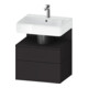 Duravit Meuble sous-lavabo Qatego 59x47x59 cm, gris, 1 tiroir, 1 coulissant-1