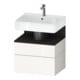 Duravit Meuble sous-lavabo Qatego 59x47x59 cm, gris clair/blanc, 1 porte, avec poignée
