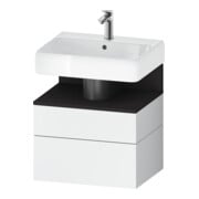Duravit Meuble sous-lavabo Qatego 59x47x59 cm, gris m/blanc m, 1 porte, 1 tiroir-1