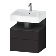 Duravit Meuble sous-lavabo Qatego 59x47x59 cm, gris m/Gr m, 1 porte, 1 tiroir-1