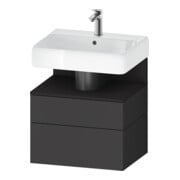 Duravit Meuble sous-lavabo Qatego 59x47x59 cm, gris m/Gr m, 1 porte, 1 tiroir-1