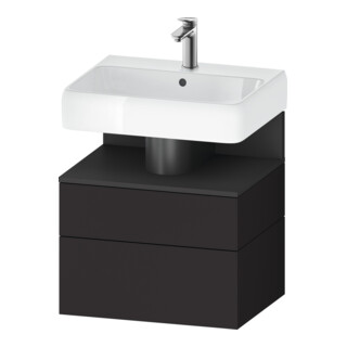 Duravit Meuble sous lavabo Qatego 59x47x59 cm, gris m/Gr m, 1 porte, avec B