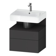 Duravit Meuble sous lavabo Qatego 59x47x59 cm, gris m/Gr m, 1 porte, avec poignée