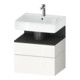 Duravit Meuble sous-lavabo Qatego 59x47x59 cm, gris mat/blanc, 1 porte, 1 tiroir-1