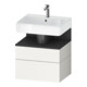 Duravit Meuble sous lavabo Qatego 59x47x59 cm, gris mat/blanc mat, 1 porte, 1 tiroir-1