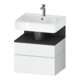 Duravit Meuble sous-lavabo Qatego 59x47x59 cm, gris mat/blanc mat, 1 porte, avec poignée-1