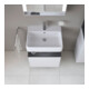 Duravit Meuble sous-lavabo Qatego 59x47x59 cm, gris mat/blanc mat, 1 porte, avec poignée