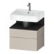 Duravit Meuble sous-lavabo Qatego 59x47x59 cm, gris mat/ta mat, 1 porte, avec poignée B-1